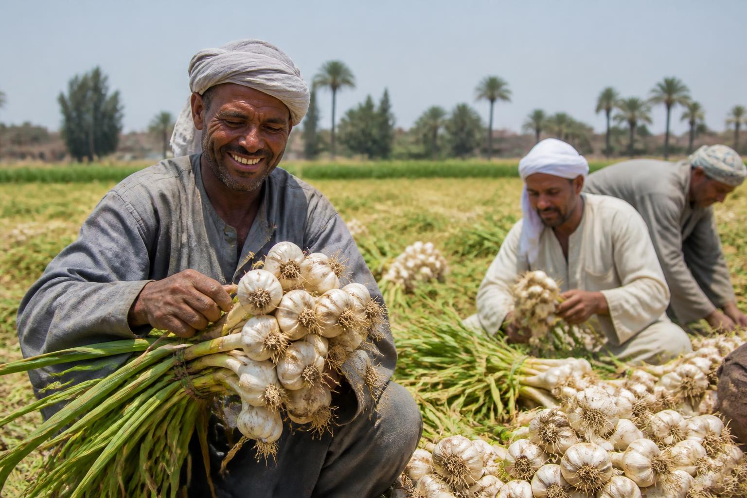 Dehydrated Garlic — Raw crop