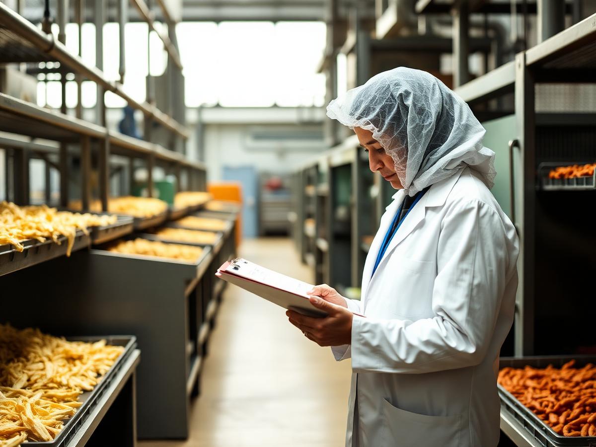 Quality inspection of dehydrated vegetables